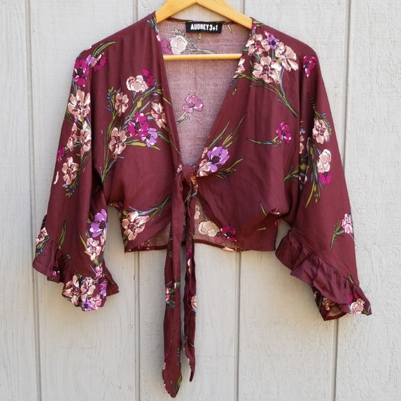 Audrey 3+1 Tops - Audrey 3+1 stitchfix cropped kimono top